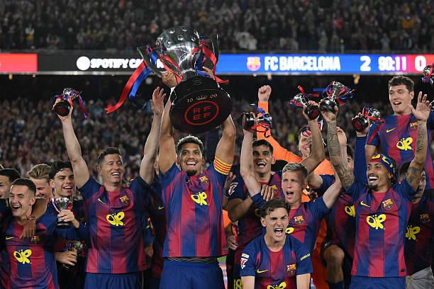 El FC Barcelona campeón de LaLiga 25/26. Fuente: Getty Images.
